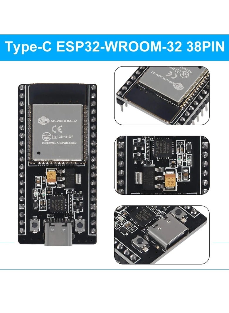 ESP32 Development Board ESP-WROOM-32 CP2102 Chip 38Pin Type-C with ESP32 Terminal GPIO Expansion Board  - Image 2