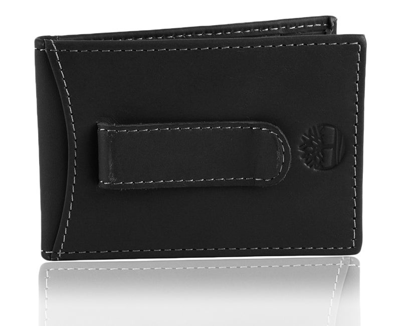 Timberland Men's Slim Leather Front Pocket Credit Card Holder Wallet - Image 1