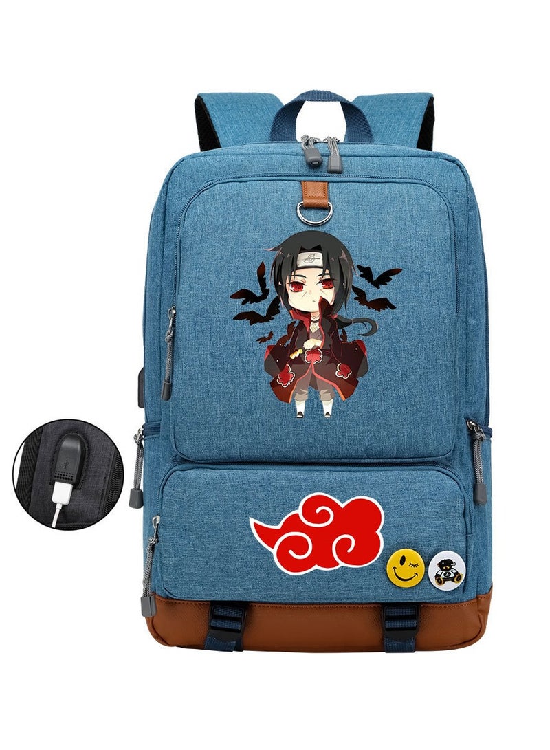Naruto Teenage Students Men And Women Printed Casual Travel Backpack