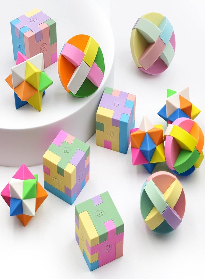 PROLOSO 15 Pcs Puzzle Cube Pencil Erasers Kids Party Favors Classroom Student Prizes Brain Teasers - Image 1