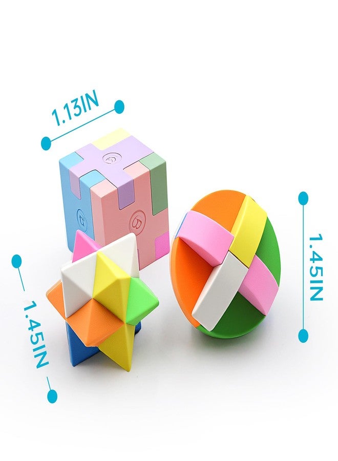 PROLOSO 15 Pcs Puzzle Cube Pencil Erasers Kids Party Favors Classroom Student Prizes Brain Teasers - Image 4