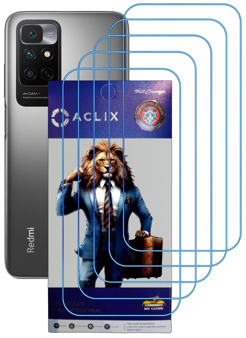 ACLIX 5 Pieces Antistatic ESD Dustproof Premium Quality High Definition Clear Tempered Glass Screen Protector Designed For Xiaomi Redmi Note 11 4G - Image 1
