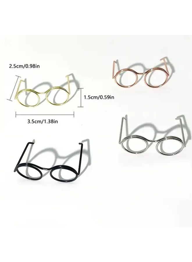 12pcs Miniature Round Glasses For DIY Crafts Jewelry Making Supplies - Image 4