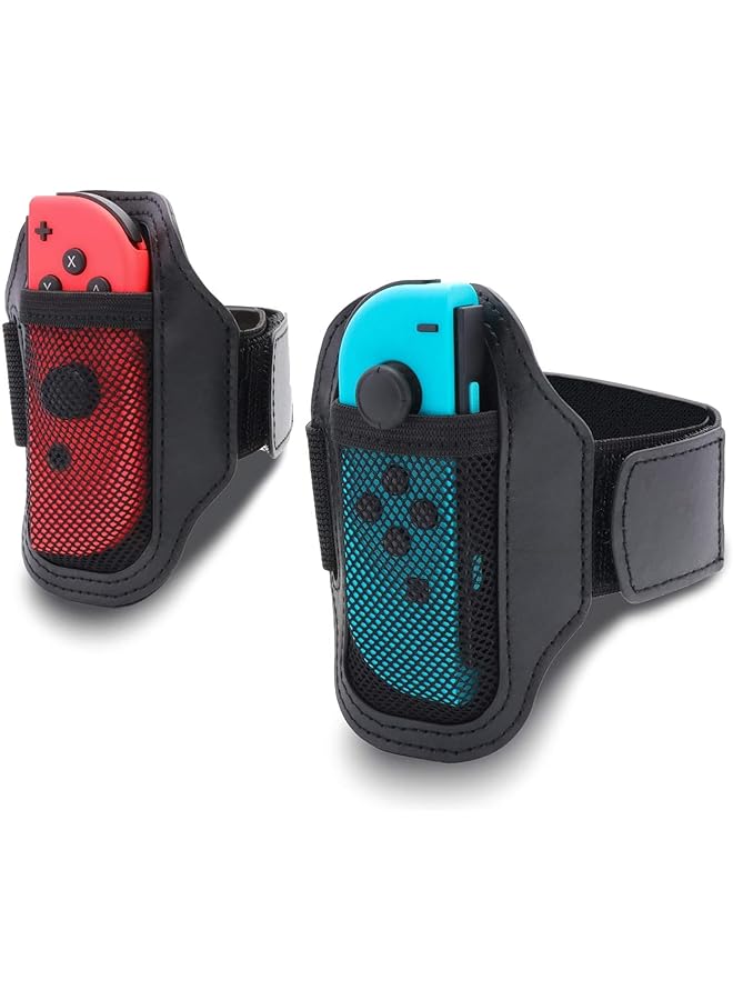 2 Pack Leg Strap Compatible With Switch Oled Model & For Nintendo Switch Ring Fit Adventure For Joy Cons Controller Game Accessories Adjustable Elastic Strap Two Size For Adults And Children - Image 1