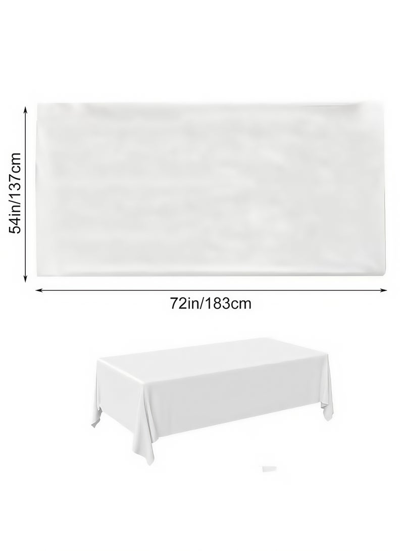 4 Pack Disposable Tablecloths Plastic Rectangle Table Cloth Waterproof Decorative Table Cover for BBQ Party Wedding Indoor or Outdoor Use  - Image 4