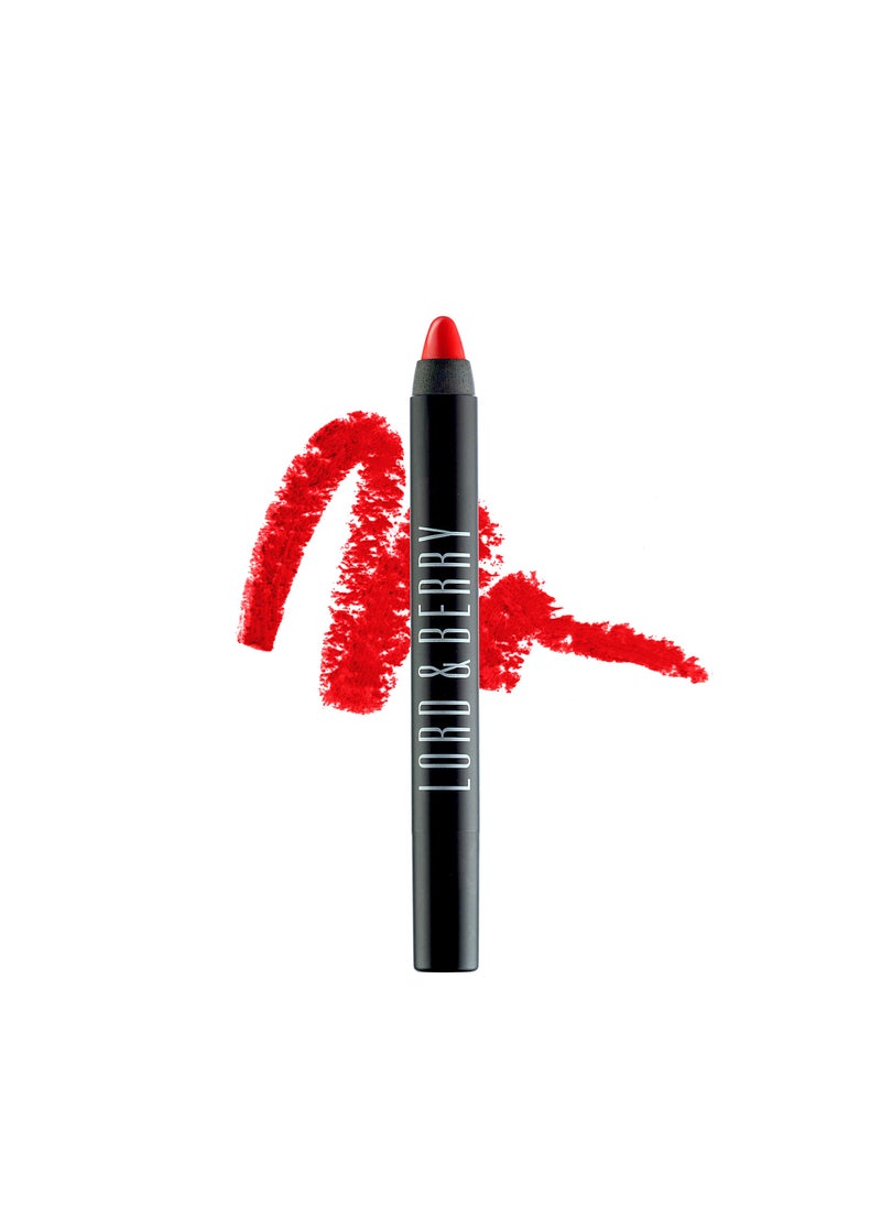 LORD & BERRY Lord & Berry 20100 Crayon Shining Lipsticks Intense Color with Soft & Creamy Touch Enriched with Vitamin E Hydrating Long Lasting Lipstick for Women, Vegan & Cruelty Free Makeup Set, Scarlet 