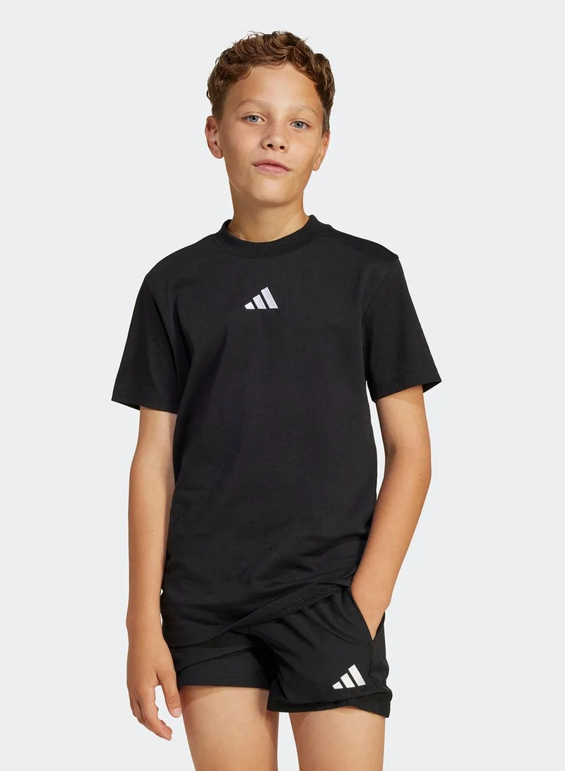 adidas تي شيرت تدريب أسود للأطفال - سنوات
