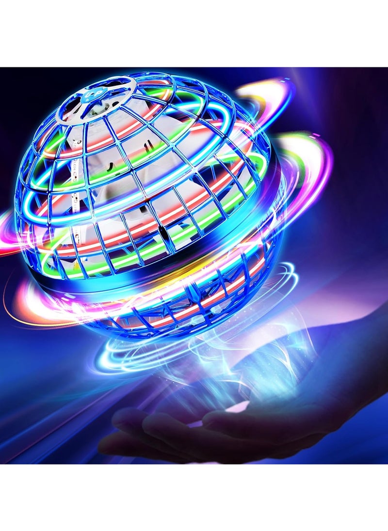 بيوينتي Flying Orb Ball Toy, Hand Controlled Hover Ball with LED Lights, 360° Rotating Boomerang Globe, Cool Mini Drone Spinner for Kids, Ideal Birthday  Festival Gift for Boys and Girls  - Image 1