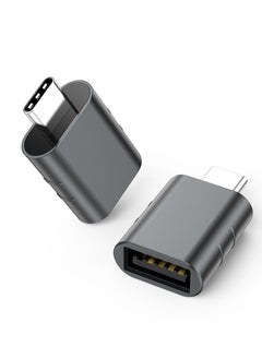USB C to USB Adapter(2 Pack), USB-C Male to USB 3.0 Female Adapter Compatible with iPhone 16 Pro Max MacBook Pro Air 2023 iPad Mini Pro Surface Pro and Other Type C or Thunderbolt 4/3 Devices
