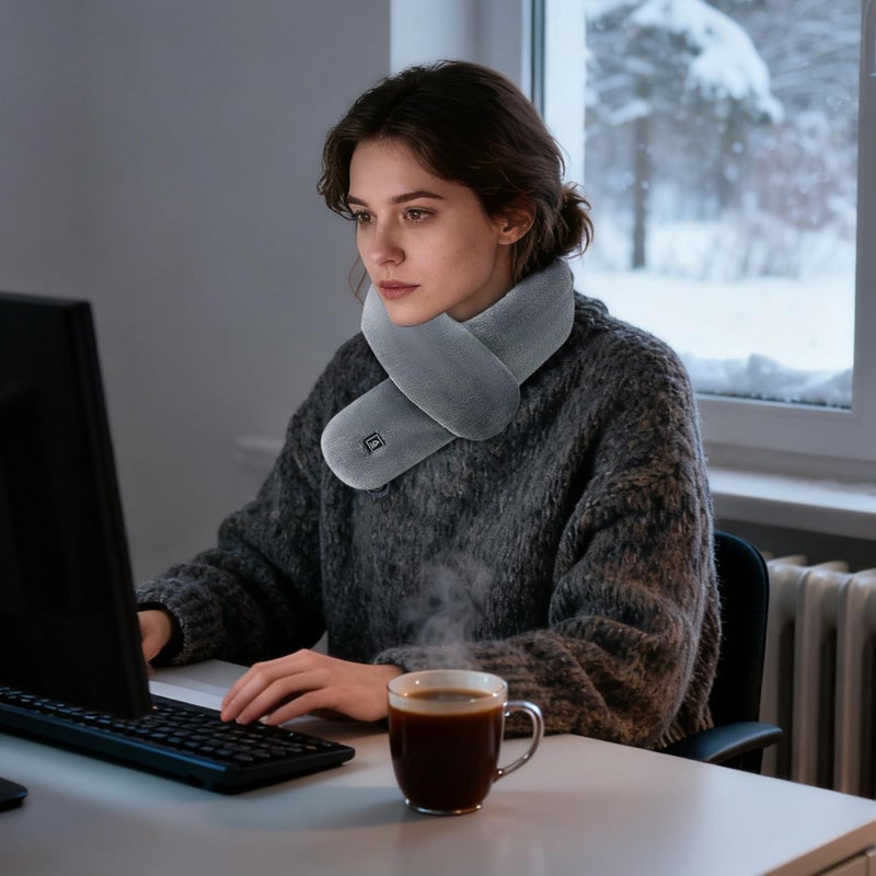 Style A Adjustable USB Heated Scarf Electric Neck Warmer For Cold Weather Cycling Skiing - Image 3