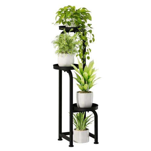 Bamworld Tall Plant Stand Indoor Outdoor Corner Metal Flower Pot Stands for Multiple Plants 3 Tier Heavy Duty Plant Shelf for Patio Garden Balcony Living Room Bedroom - Image 1