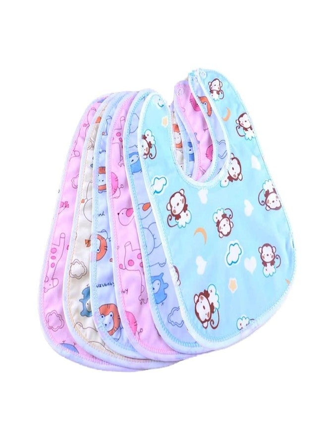 JOYFILLS Waterproof Spill Resistant Bibs, Baby Apron With Bib, Baby Bibs For 6 to 12 Months, Fastdry Bibs, Soft Cotton Bib. (Assorted Print, pack of 4) - Image 1