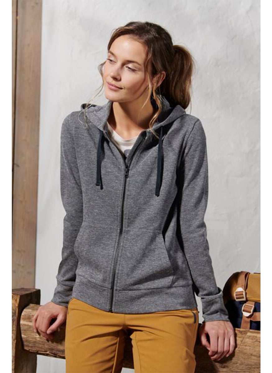 Tchibo Women Hooded Long Sleeve Heather Jacket, Grey Heather  - Image 1