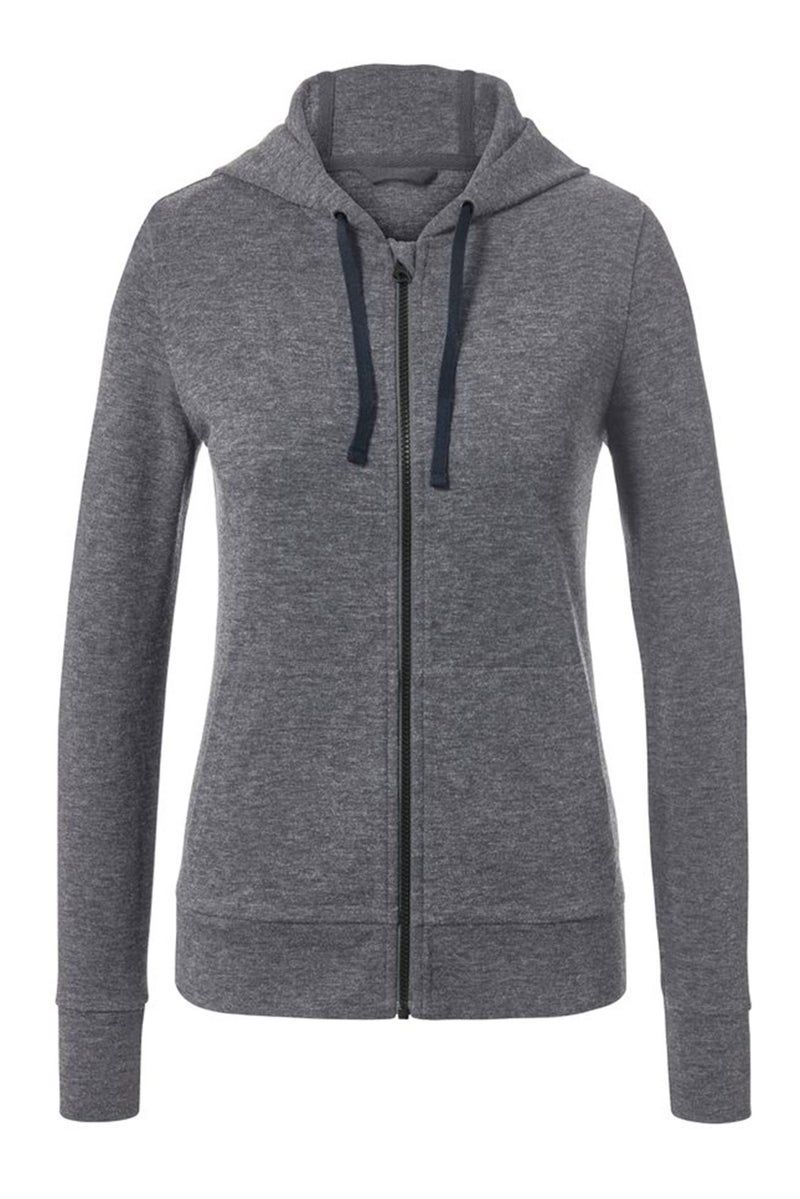 Tchibo Women Hooded Long Sleeve Heather Jacket, Grey Heather - Image 2