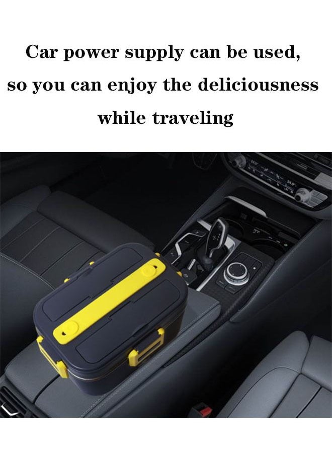 Arabest 1.8L Electric Lunch Box,2-In-1 Food Heater Portable Heated Lunch Box, 304 Stainless Steel Heatable Food Warmer,for Work,Car,Truck,Home,220V/12V/24V  - Image 5