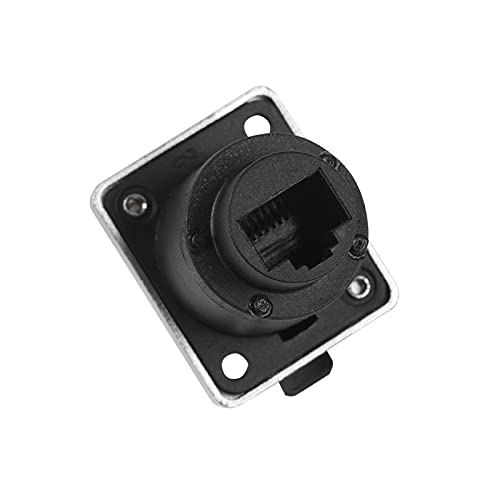 ANMBEST 10PCS Panel Mounting RJ45 IP65 Waterproof PCB Signal Panel Cat5/5e/6 8P8C Connector Ethernet LAN Cable Connector Double Head Coupler Adapter Female to Female with Waterproof/Dust Cap - Image 4