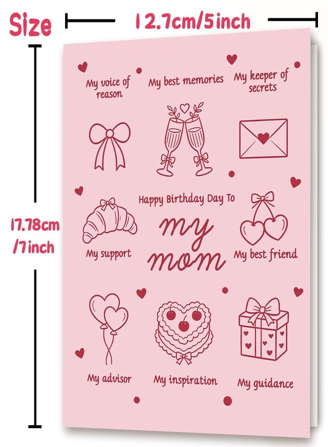MQMRYeto Birthday Card for Mom,Cute Mom Birthday Card from Daughter Son,Unique Gift Idea for Mother - Image 3