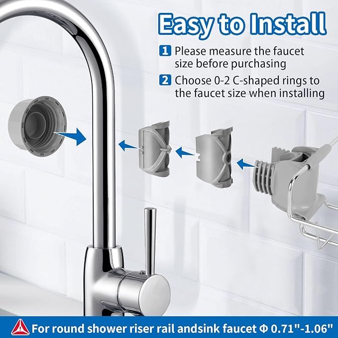 TASMAX soap Holder for Kitchen Sink soap Holder Stainless Steel Faucet Rack for Kitchen Sink Stand Sponge Holder for Kitchen Sink Dish soap Holder for Kitchen Sink Rack for Kitchen soap Holder Sink - Image 4