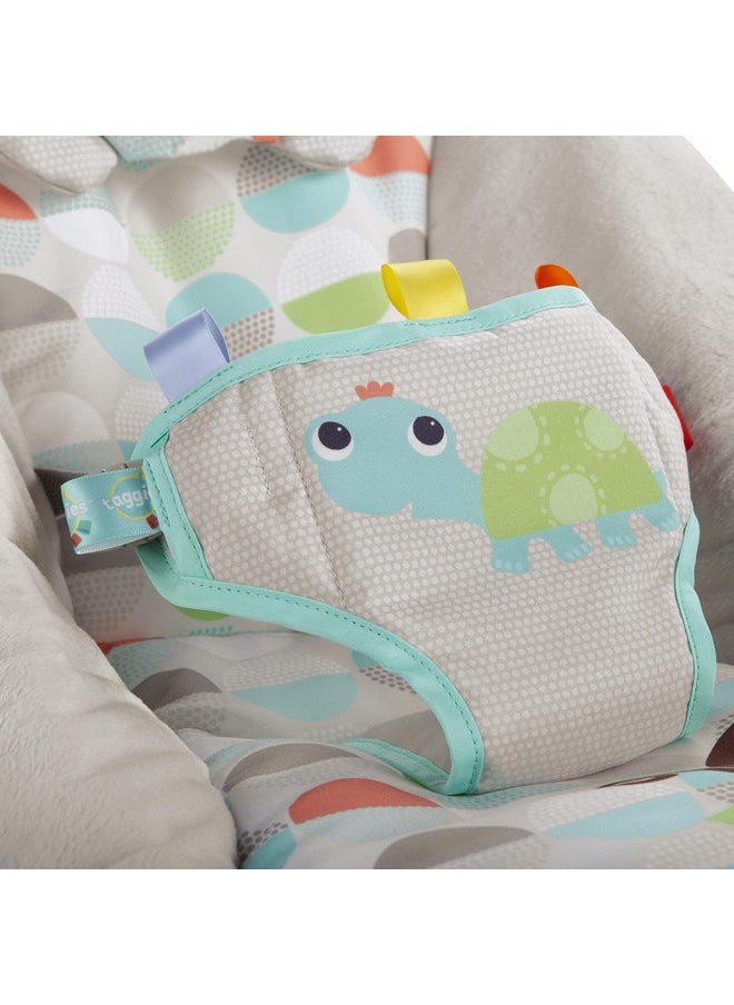 Baby Einstein - Bright Starts Baby Bouncer Soothing Vibrations Infant Seat - Taggies, Music, Removable -Toy Bar, 0-6 Months Up to 20 lbs (Happy Safari) - Image 1