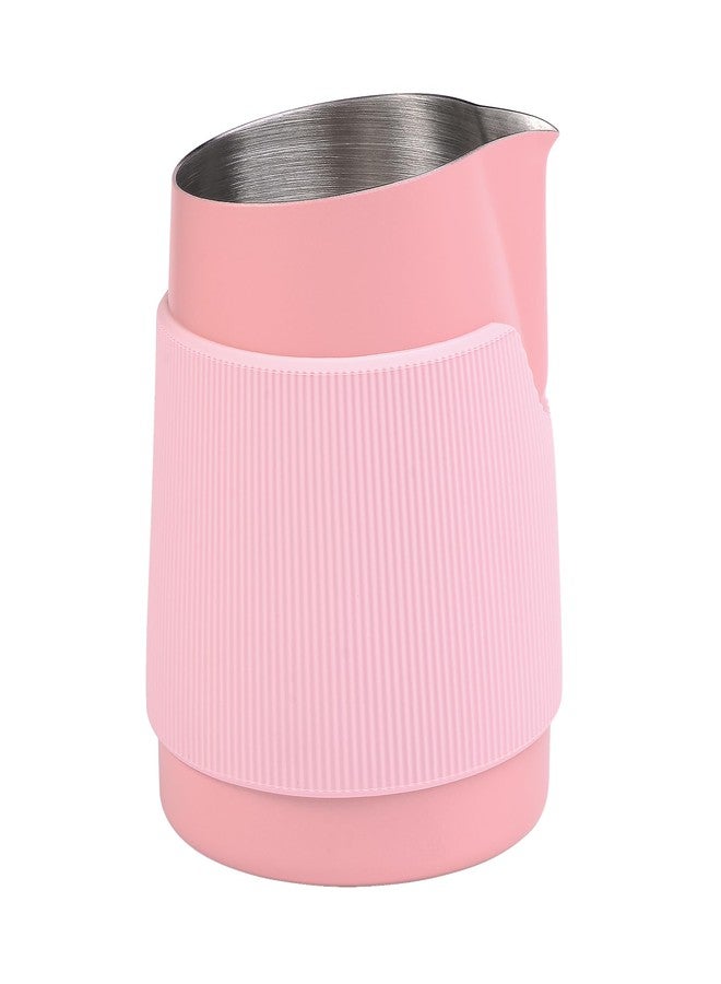 Normcore Handleless Milk Frothing Jug, Pitcher 15.2 oz, Frother Steamer Cup Stainless Steel Espresso Cup, Sharp Spout, Pink, 450 ml - Image 4