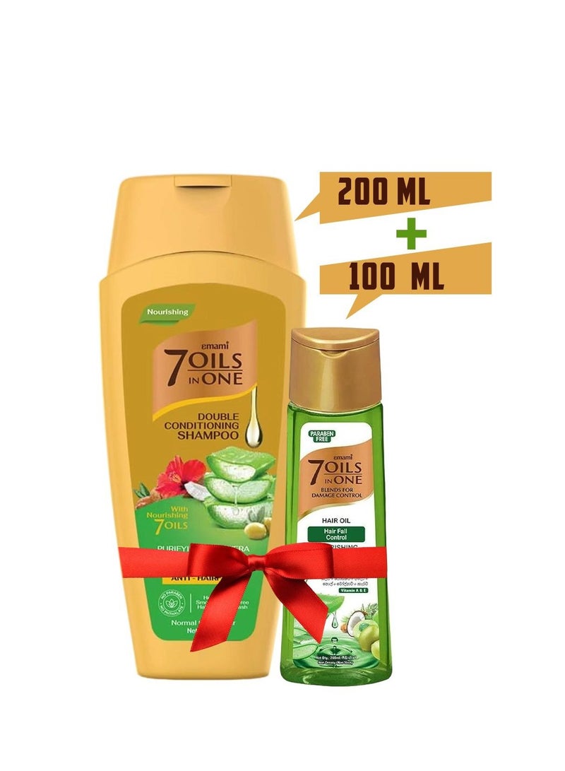 emami Aloe Vera Set : Conditioning Shampoo (200ml) & 7 Oil (100ml) - Image 1