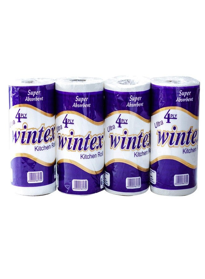Wintex ULTRA 4 Ply Kitchen Paper Towels/Rolls (White) (Set of 4 Rolls) - Image 1