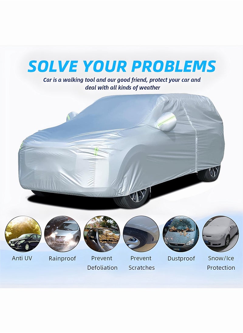 Generic - Full Car Cover Dirtproof, Car Cover Waterproof All-Weather Rain Snow UV Sun Hail Protector for Sedan, Automotive Accessories Scratch Resistant, Breathable Outdoor Cover (SUV, 185-195inch) - Image 1