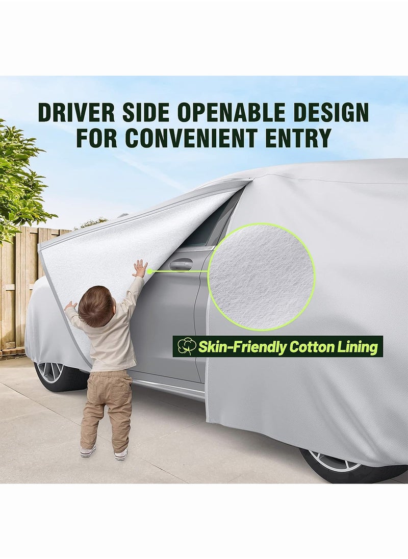 Generic - Full Car Cover Dirtproof, Car Cover Waterproof All-Weather Rain Snow UV Sun Hail Protector for Sedan, Automotive Accessories Scratch Resistant, Breathable Outdoor Cover (SUV, 185-195inch) - Image 1