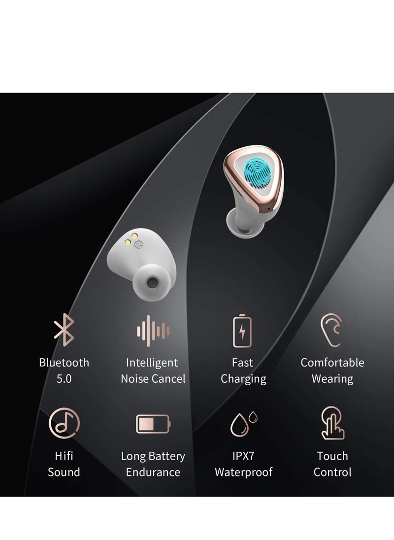 SYOSI - Wireless Earbuds New Version Bluetooth Headphones for Sport Touch Control 5.0 Stereo 35H Playtime True in-Ear IPX7 Waterproof Earphones - Image 1