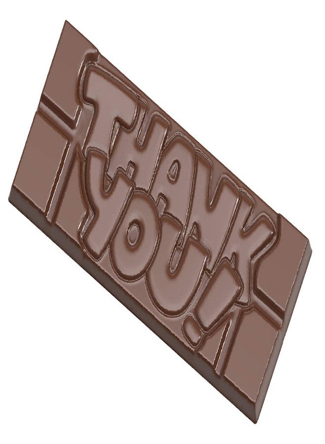 Chocolate World CW12014 Thank-You!-Tablet Polycarbonate Candy Mold with 4 Cavities, Each 50mm x 118mm x 8mm High - Image 2