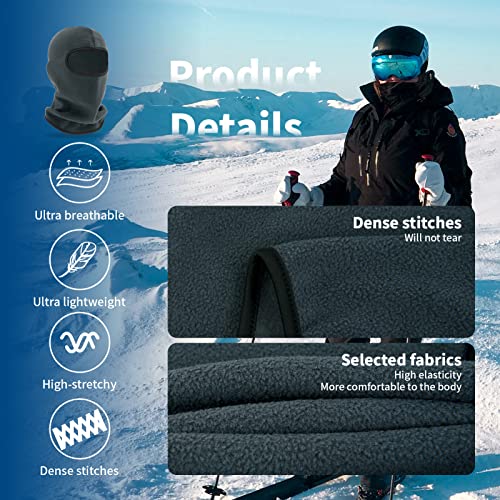 YESLIFE Thicker Ski Mask, Face Mask for Men and Women in Cold Weather, Skiing, Snowboarding, Motorcycle, UV Protection & Wind Protection - Ultimate Thermal Retention - Image 4