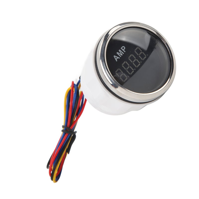 52MM Digital Ammeter DC9 to 32V 100A Sensitive Sensor Accurate Current AMP Gauge for RVs Yachts Fishing Boats Ships Black Dial Silver Bezel - Image 5