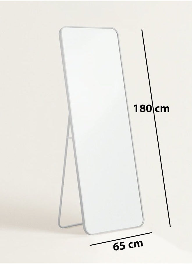 Decorhills Full-Length Dressing Floor Mirror with Bracket Stand, Wall Mounted Mirror, Aluminum Alloy Suitable for Bedroom Living Room, White  65x180cm  - Image 4