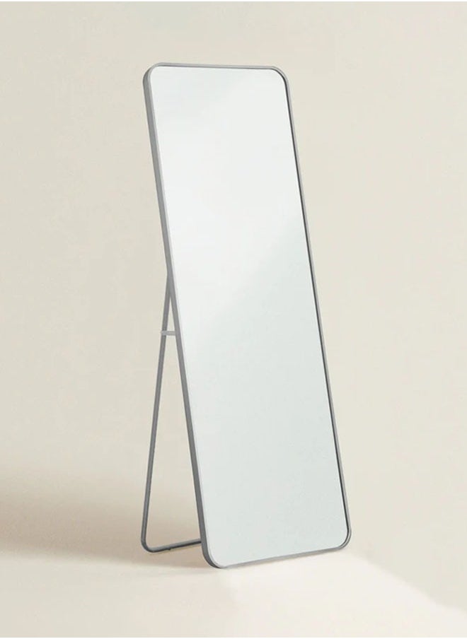 Decorhills Full-Length Dressing Floor Mirror with Bracket Stand, Wall Mounted Mirror, Aluminum Alloy Suitable for Bedroom Living Room, White  65x180cm  - Image 1