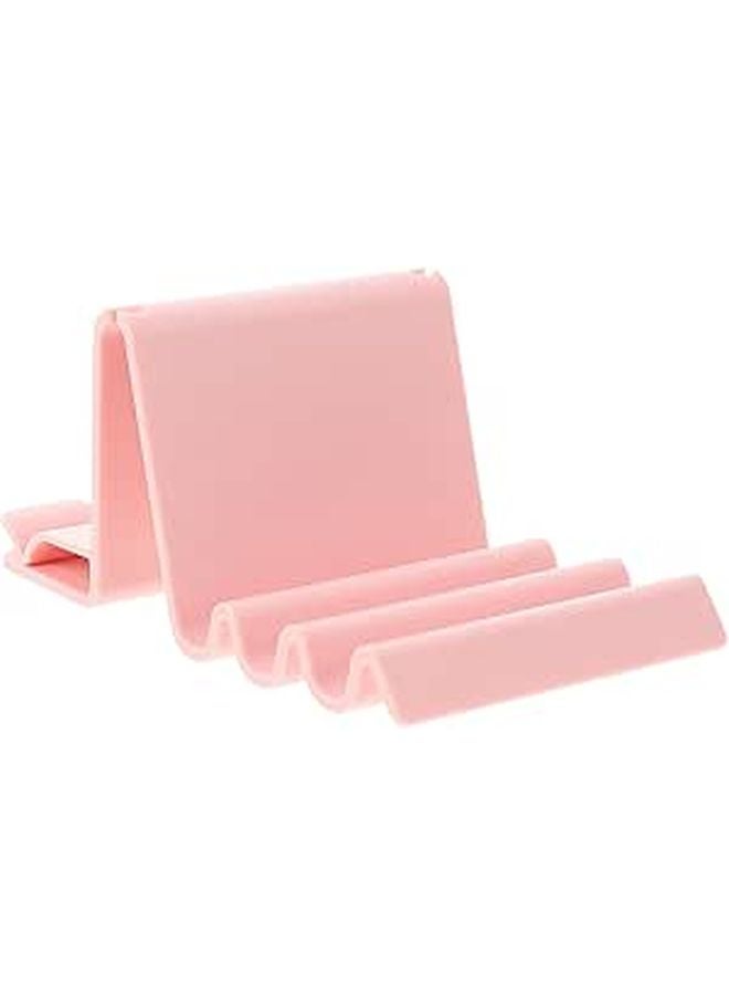 Pink Portable Non Slip Phone Tablet Stand Multi Function Holder For Desk Use - Image 1