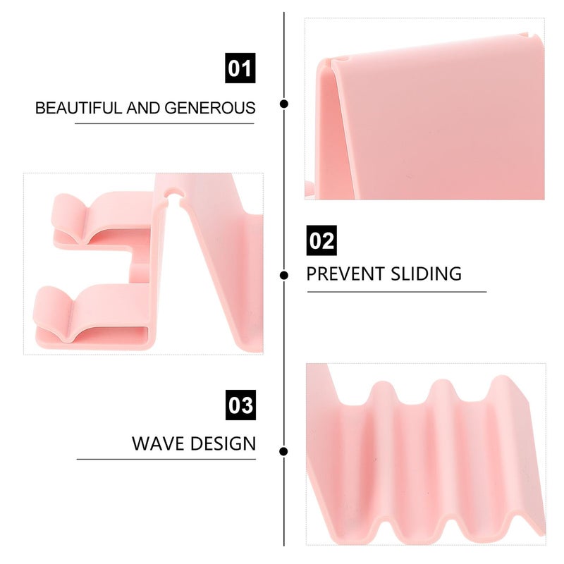 Pink Portable Non Slip Phone Tablet Stand Multi Function Holder For Desk Use - Image 4