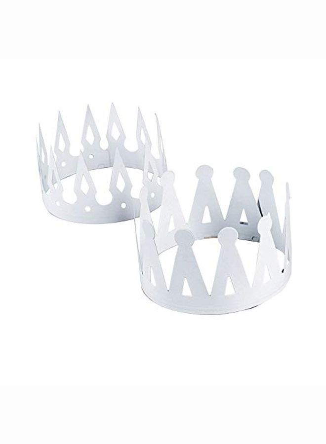 Fun Express Diy Paper Crowns (Bulk Set Of 50) Princess Queen And King Party Activities Kids Do It Yourself Crafts - Image 2