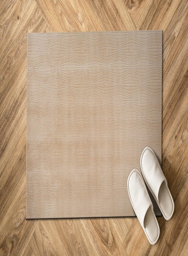 Luul Home Modern Beige Non Slip Door Mat 2x3 Non Skid Soft Rubber Back Door Mat for Entryway Kitchen Rug for Bathroom Mat Easy Cleaning Stain Resistant Non Shedding Carpet 2 x 3 - Image 1