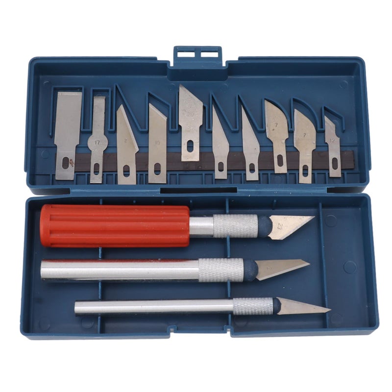 13Pcs Carving Chisel Set Steel Hand Hold Woodworking Whittling Cutter Portable Carving Tools - Image 1