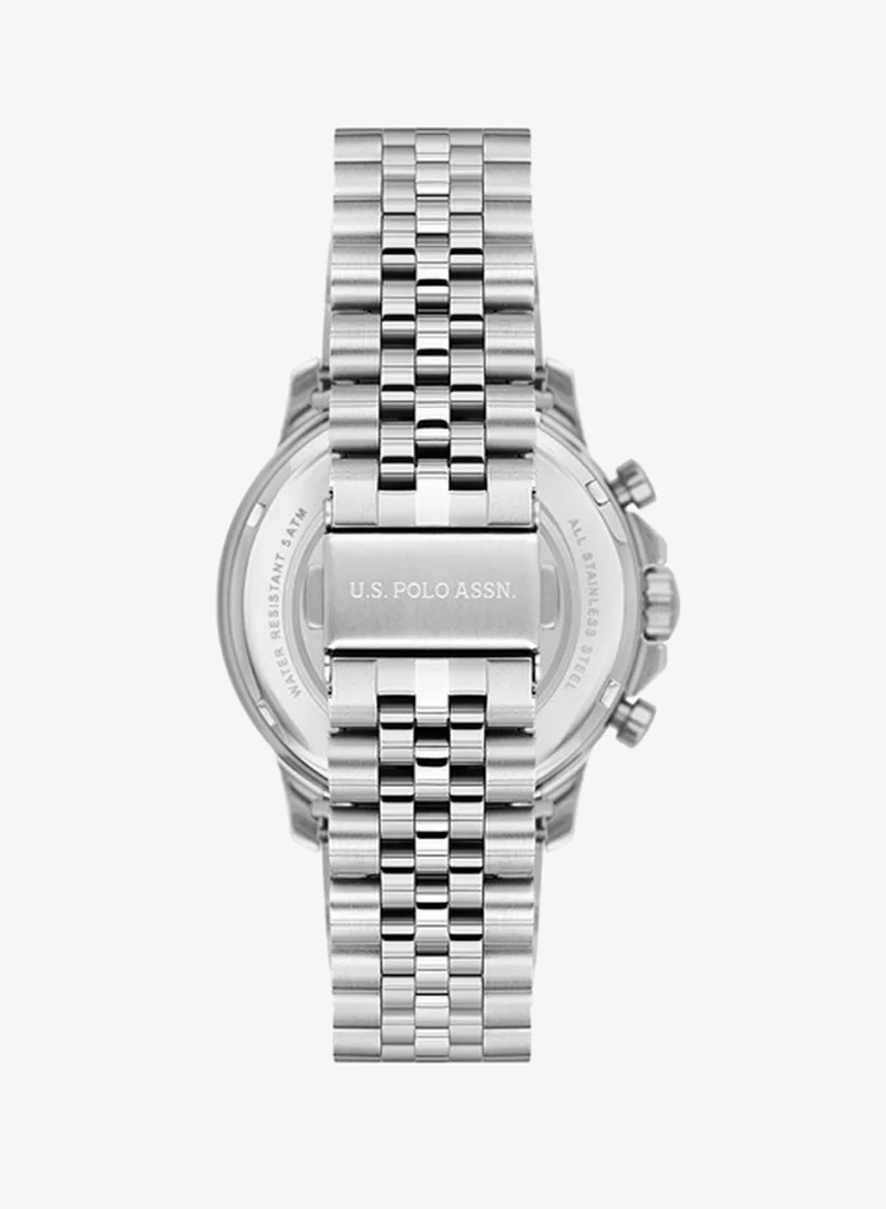 U.S. Polo Assn. Green New Stainless Steel Bracelet Quartz Multifunction Watch for Men, 43mm for Men | Best Price UAE