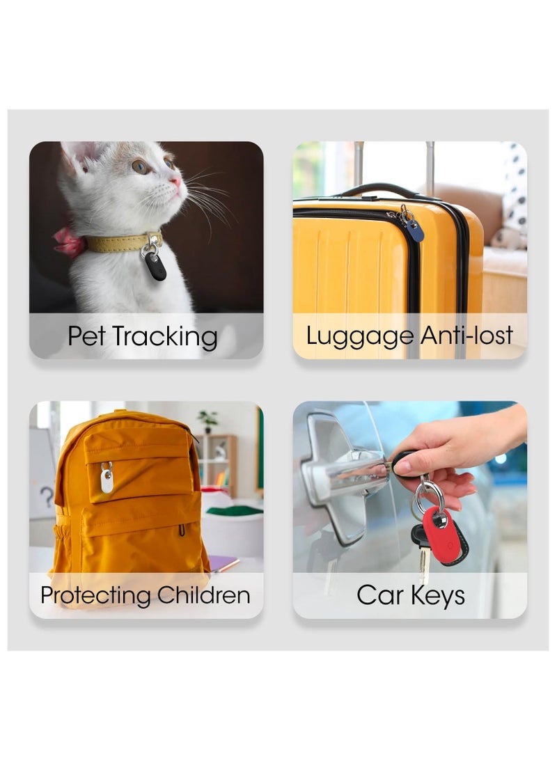 KASTWAVE 4 Pack Smarttag2 Holder Compatible with Samsung Galaxy SmartTag2, Soft Silicone Case All-Round Protection Against Scratch and Drop, with Keychain Suitable for Keys, Bags, Luggage, and Valuables  - Image 4