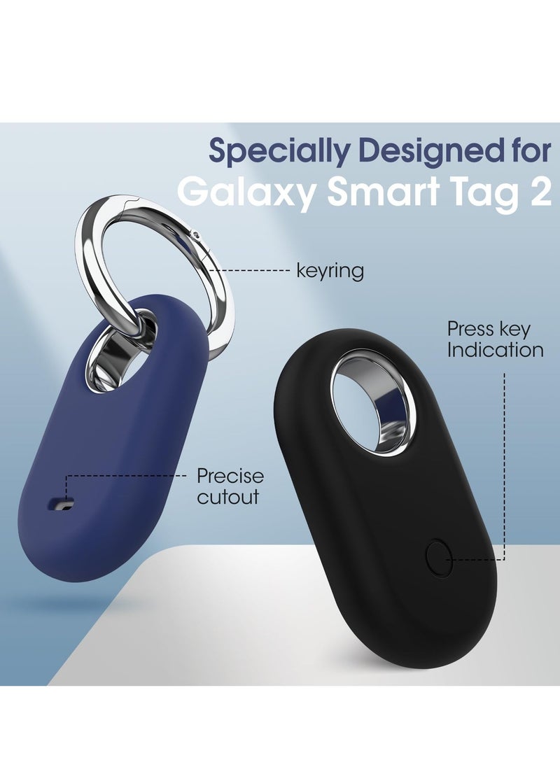 KASTWAVE 4 Pack Smarttag2 Holder Compatible with Samsung Galaxy SmartTag2, Soft Silicone Case All-Round Protection Against Scratch and Drop, with Keychain Suitable for Keys, Bags, Luggage, and Valuables  - Image 2
