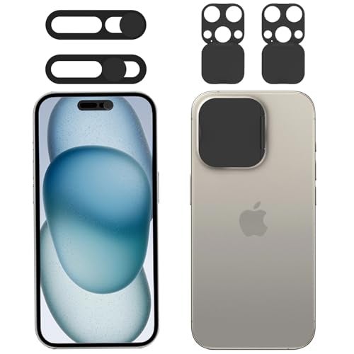 EYSOFT Privacy Cover Compatible for 15 Pro/iPhone 15 Pro Max with Front Camera Cover,Protect Privacy and Security But Not Affect Facial Recognition（2Pack） - Image 1