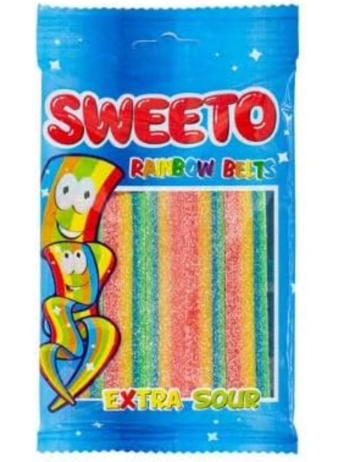 SWEETO Multicolor Sticks Rainbow Belts   80g - Image 3