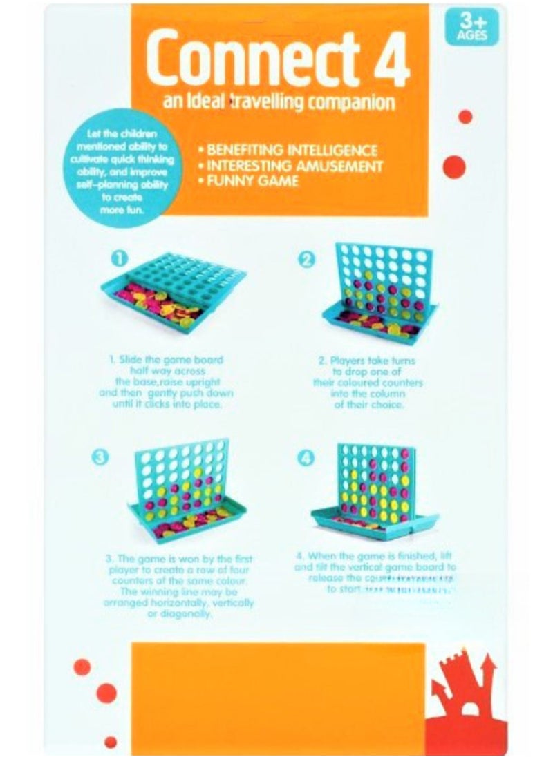 null - Connect 4 Strategy Game Four In Line 24cm x 18cm - Image 1