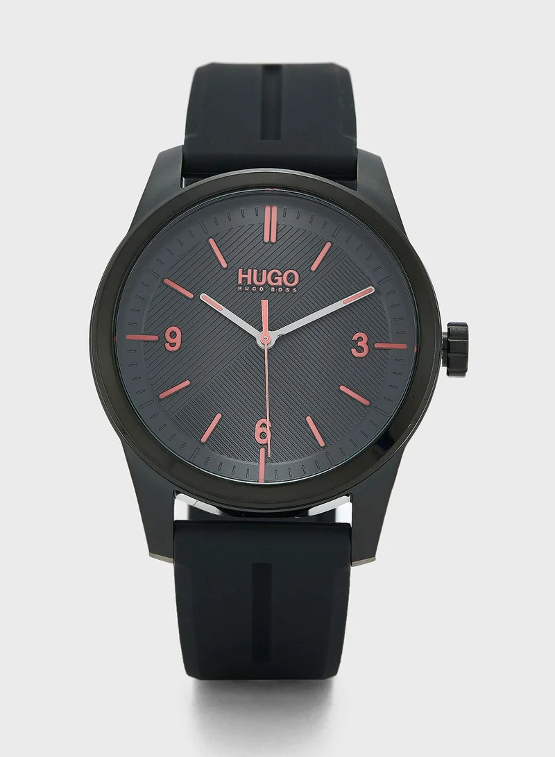 HUGO Silicone Strap Analog Watch