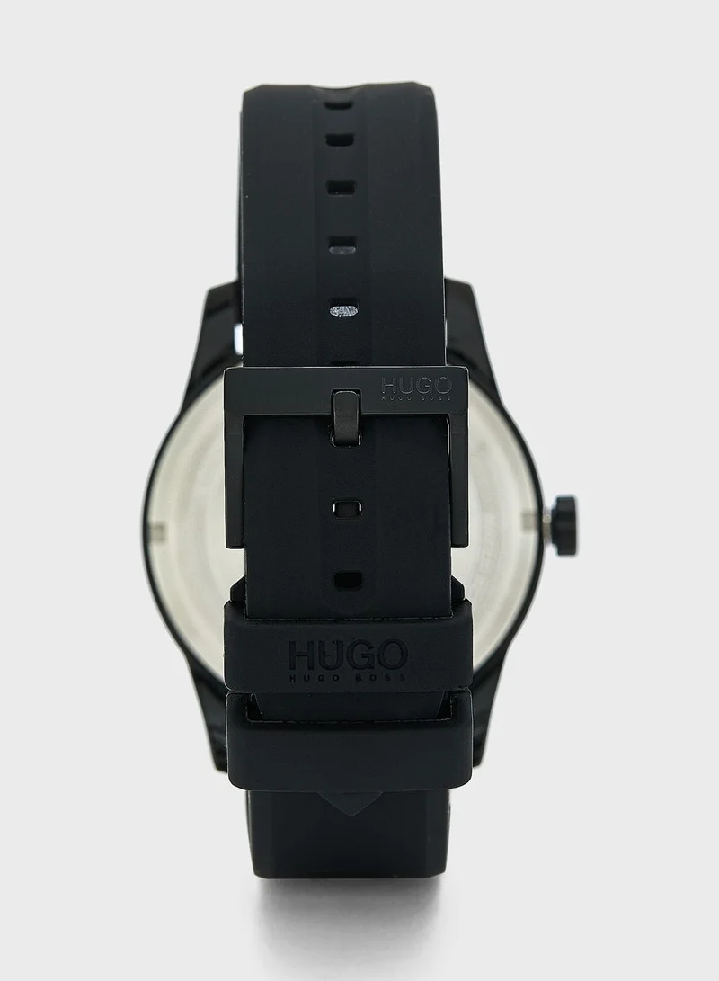 HUGO Silicone Strap Analog Watch