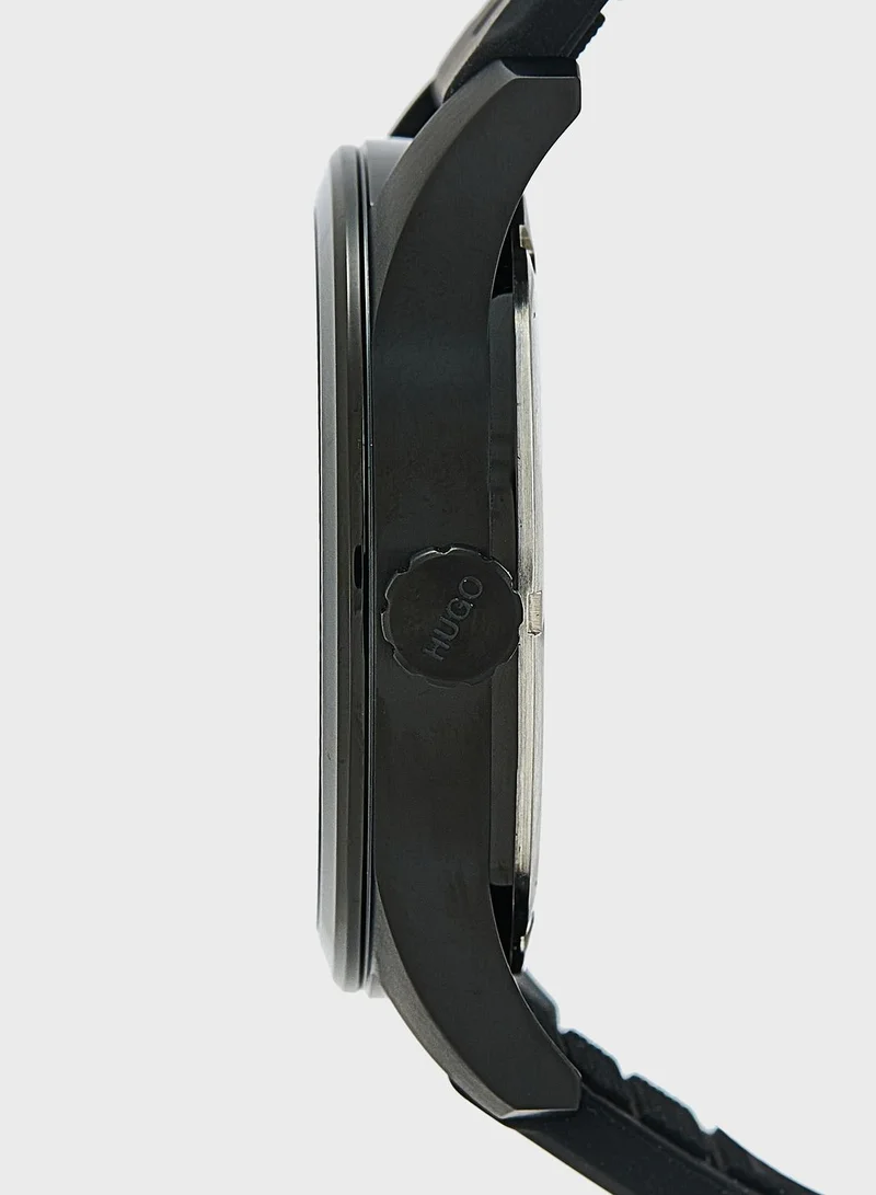 HUGO Silicone Strap Analog Watch