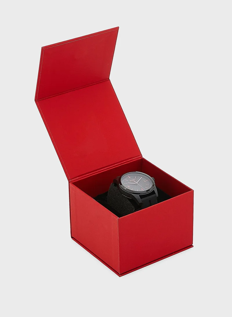 HUGO Silicone Strap Analog Watch