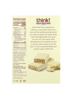 think! Think !, High Protein Bars, White Chocolate, 10 Bars, 2.1 oz (60 g) Each  - Image 2